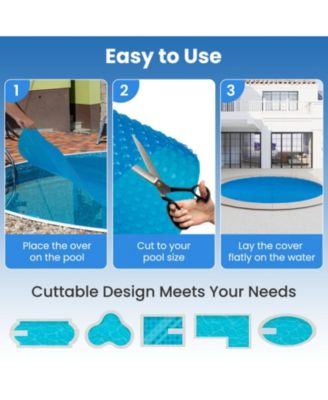 12 ft x 30 in Above Ground Pool Set with Solar Cover