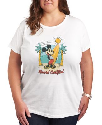 Plus Size Disney SurfBoard Certified Mickey Short-Sleeve Graphic T-Shirt