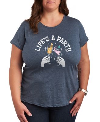 Plus Size Instant Message Lifes Party Short-Sleeve Graphic T-Shirt
