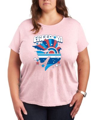 Plus Size Instant Message Freedom Dove Short-Sleeve Graphic T-Shirt