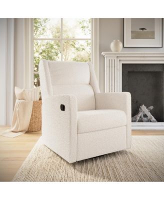 Mari Swivel Glider Rocker Recliner with USB/USB-C Charging Ports, Manual 270 Degree Swivel Recliner