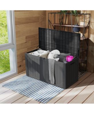 100 Gal. Wicker Resin Outdoor Deck Box