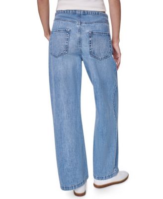 Petite Mid-Rise Drawstring Relaxed Fit Jeans
