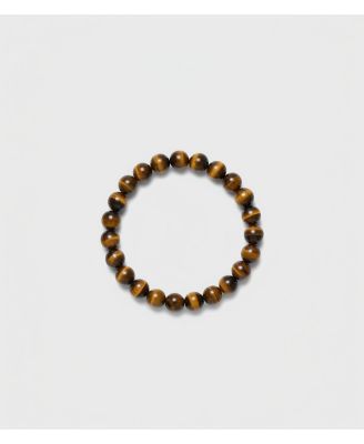 Kendi Amani Jasiri Tiger Eye Beaded Bracelet - Timeless Stretch Bracelet for Layered or Solo Wear