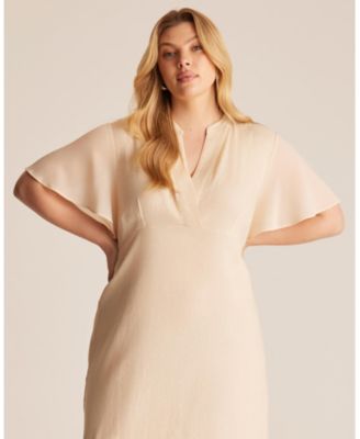 Women's Nadja Wrap Tie-front Fit Flare Empire Midi Dress