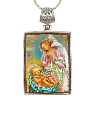 Blessing Angels Religious Holiday Jewelry Necklace Monastery Icons