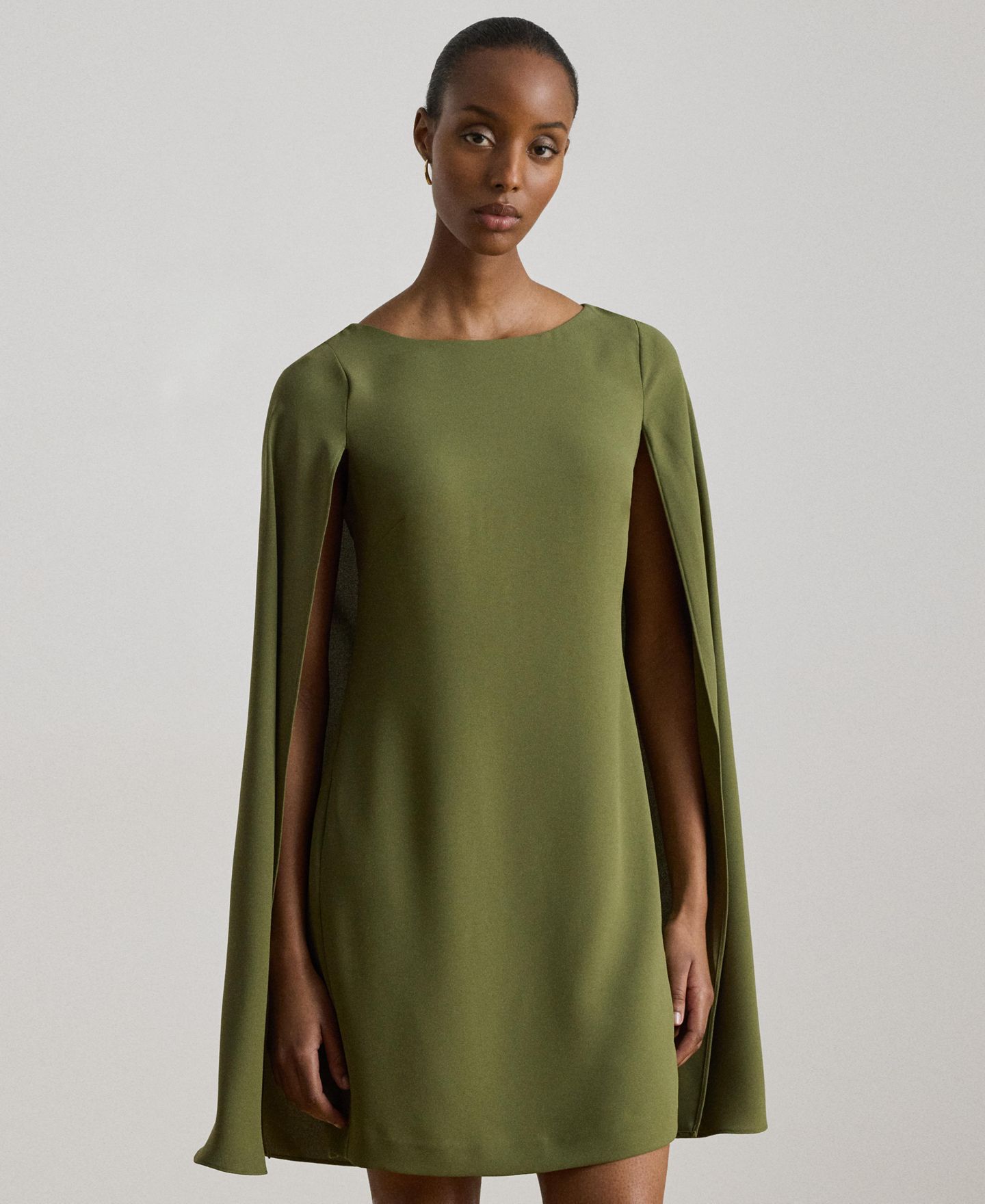 Женское платье Lauren Ralph Lauren Cape Georgette Cocktail, цвет: Зелёный — фото 2