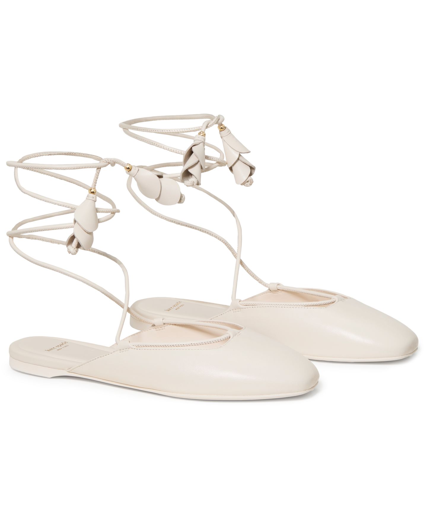 Женские сабо kate spade new york Eloise Ankle Wrap Mule Flats, цвет: Кремовый — фото 5