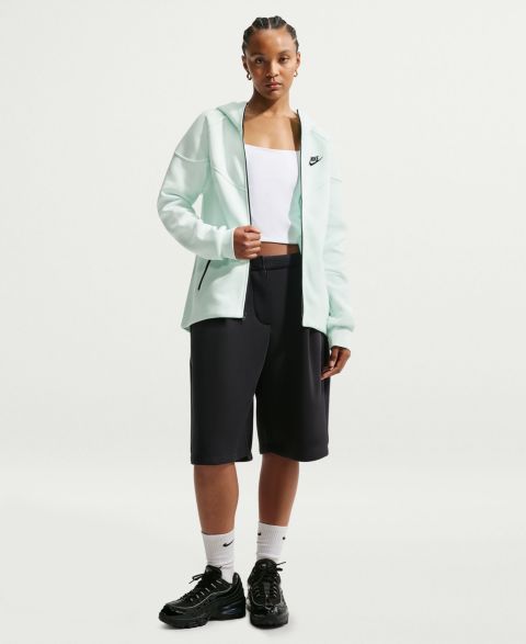 Женское худи Nike Sportswear Tech Fleece Windrunner Full-Zip, цвет: Зелёный