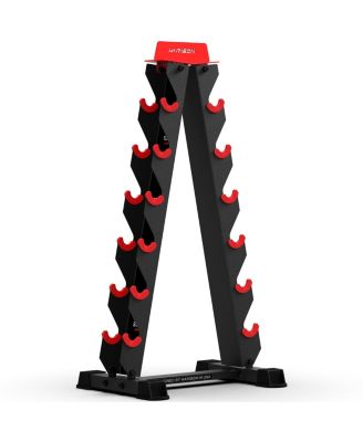 6-Tier Dumbbell Rack Stand, A-Frame Weight Storage for Home Gym