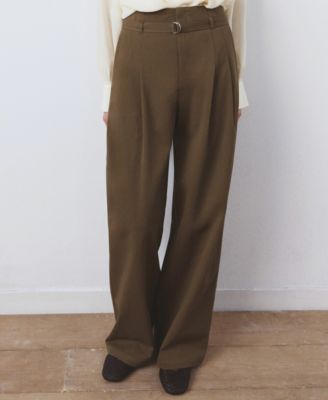 Women's Belt Detail Straight Pants