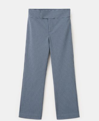 Women's Gingham-Check Cropped Pants