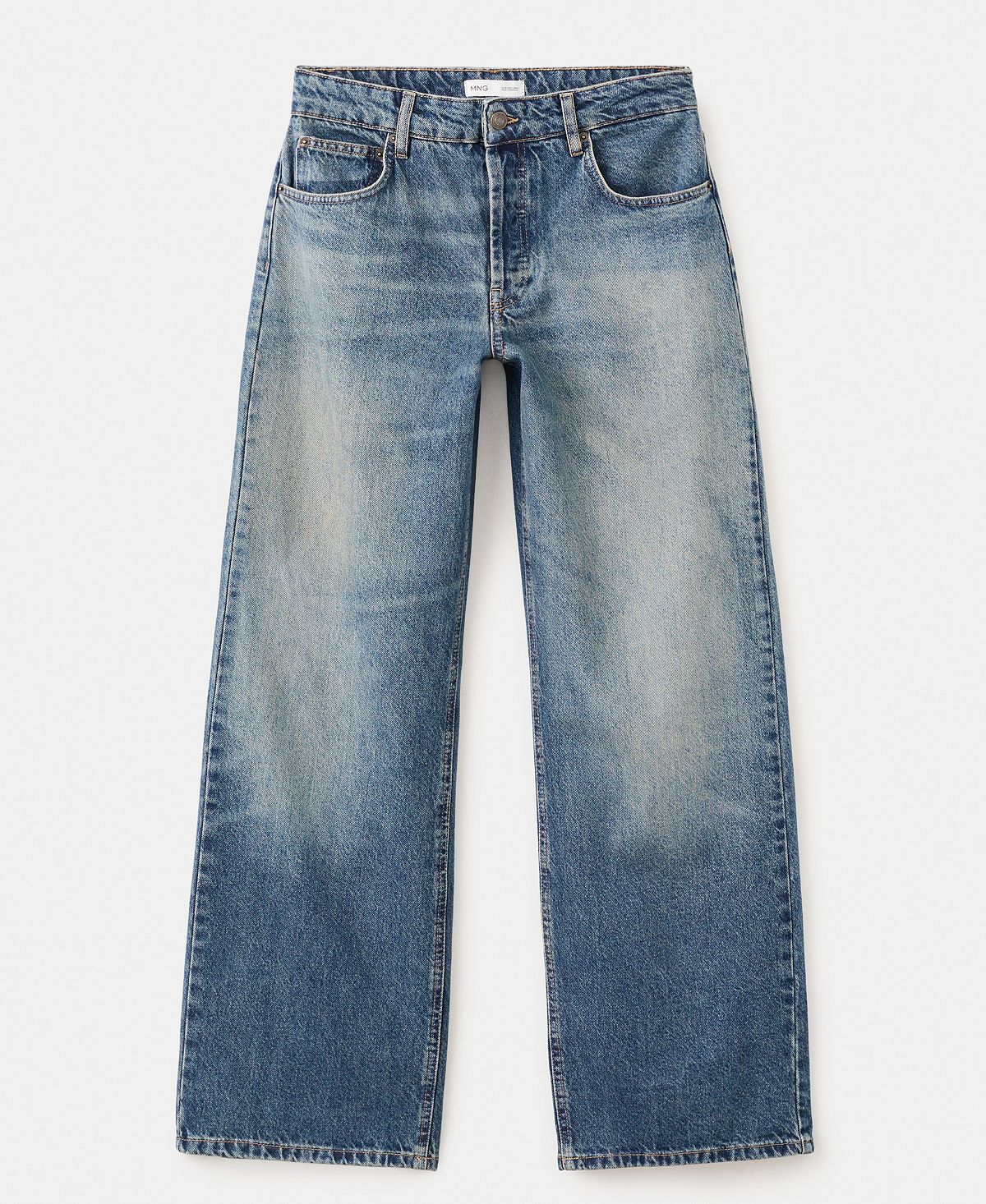 Mango Women's Straight Low-Waist Jeans view 7 — MAYCSS fashion products