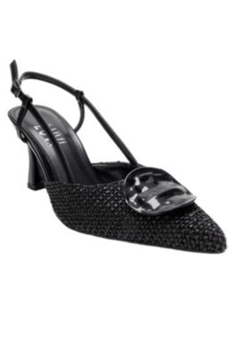 Women Levia Woven Pointed Toe Slingback Pump