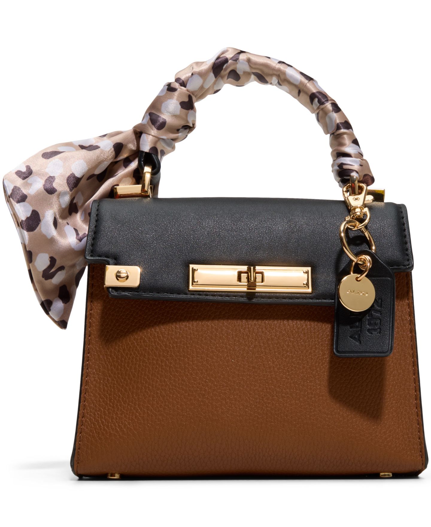 Женская сумка ALDO Larigodiaa Mini Top Handle Satchel Handbag, цвет: Чёрный — фото 1