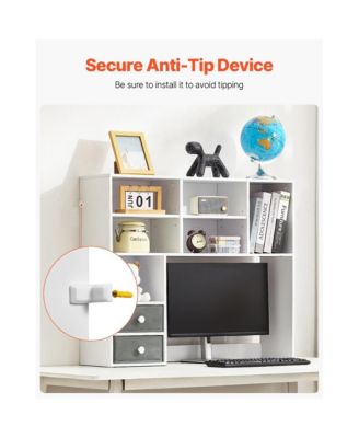 3 Tier Desktop Bookshelf 37 x 10 x 31.1 in Office Storage Organizer