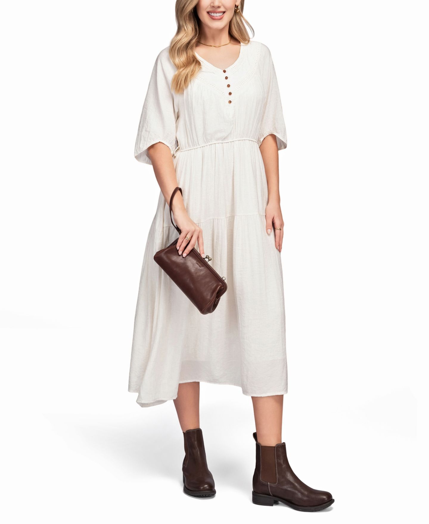 Женская сумка OLD TREND Iris Small Crossbody Handbag, цвет: Каштановый коричневый — фото 2