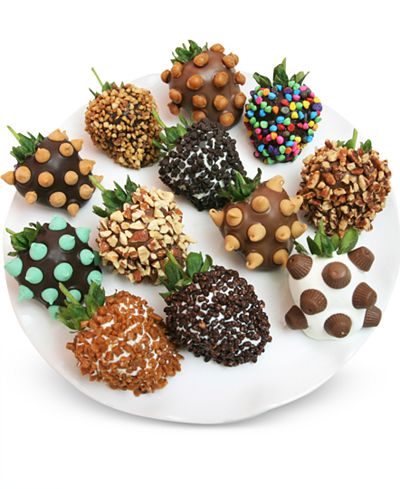 Golden Edibles® 12-Pc. Ultimate Toppings Chocolate Covered Strawberries