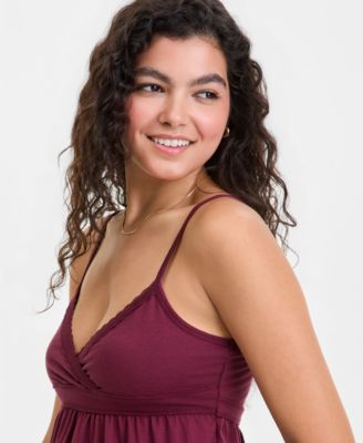 Madden Girl Juniors' Surplice-Neck Babydoll Top - Macy's