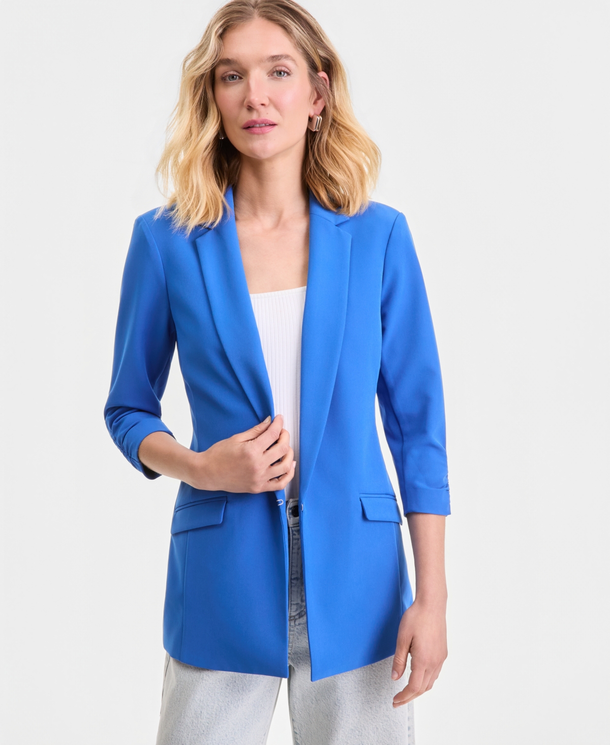 I.n.c. International Concepts Women's 3/4-Sleeve Blazer, Created for Macy's