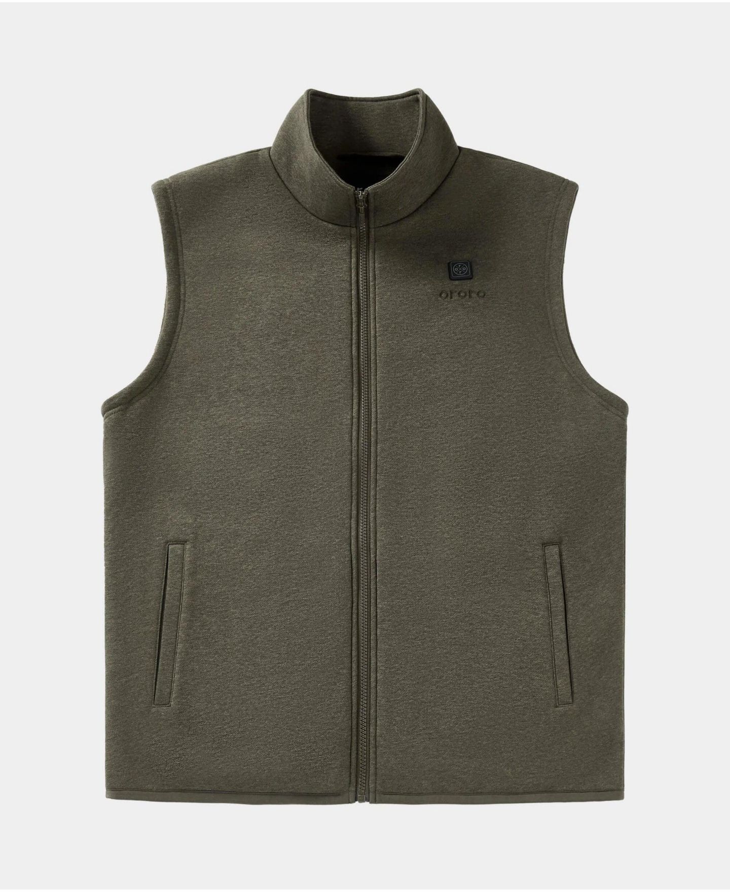 Мужской жилет ororo 4-Zone Fleece Heated Vest, цвет: Армейский зелёный — фото 3