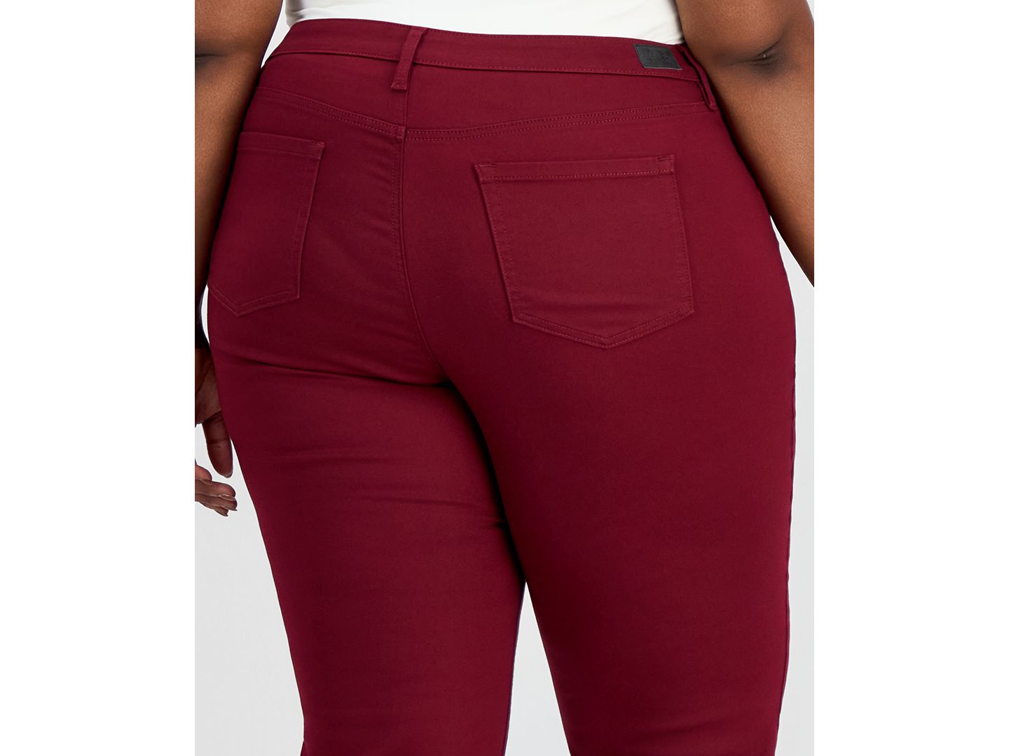 Женские джинсы Jones New York Plus Size Lexington Straight-Leg, цвет: Винный — фото 5