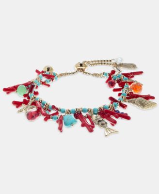 Sealife Charm Beaded Slider Bracelet 