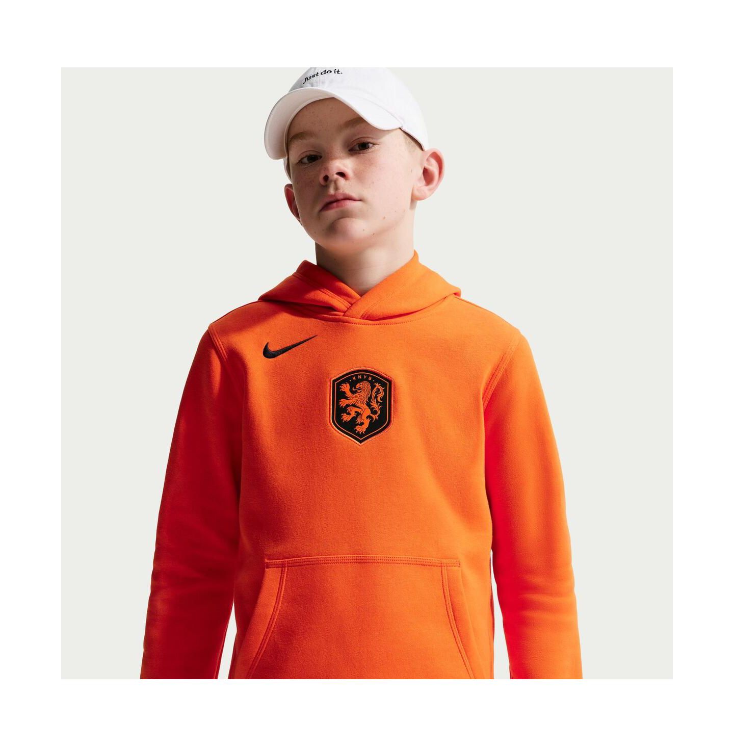 Детское худи Nike Orange Netherlands National Team Club — фото 4