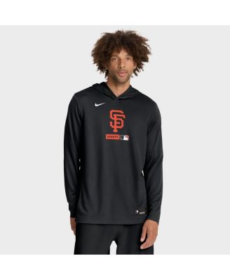 Men's Black San Francisco Giants Authentic Collection Dri-FIT Long Sleeve Hooded T-Shirt