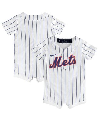 Baby Boys and Girls White New York Mets Home Replica Romper Jersey