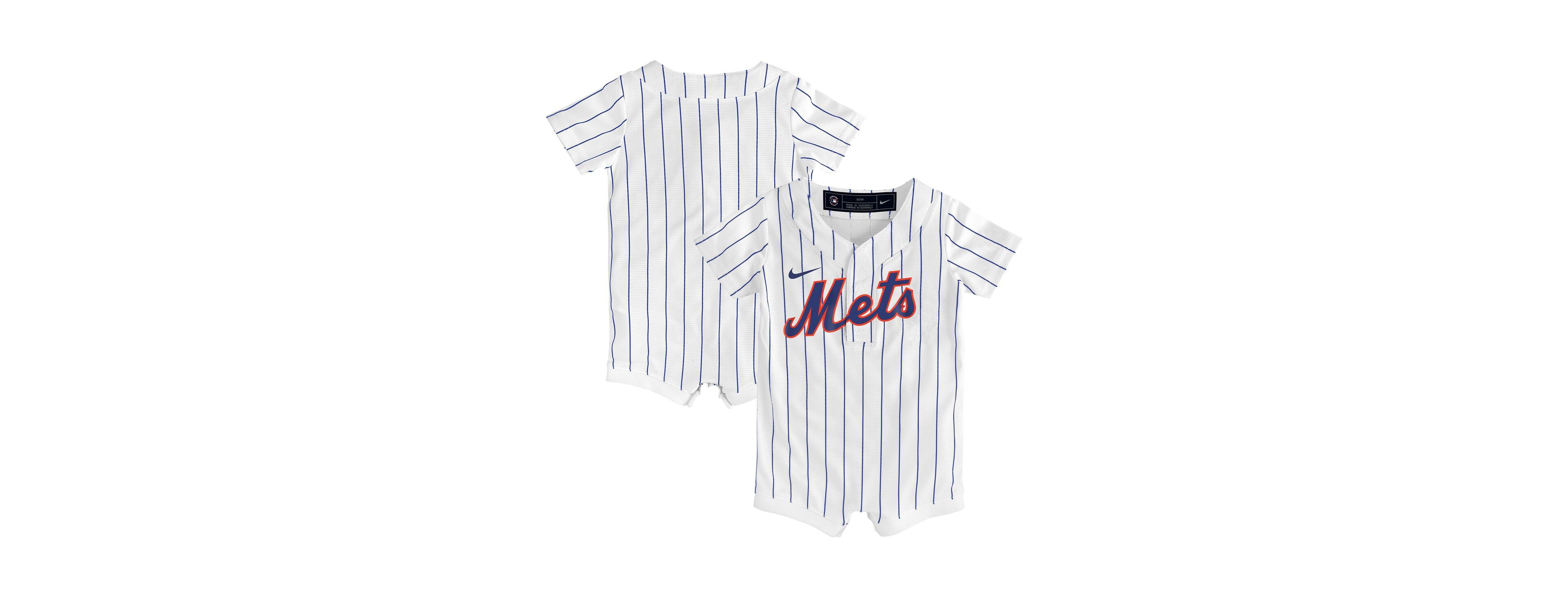 Nike Baby Boys and Girls White New York Mets Home Replica Romper Jersey