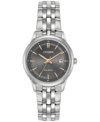 Citizen - Women's Eco-Drive Stainless Steel Bracelet Watch 28mm EW2400-58H