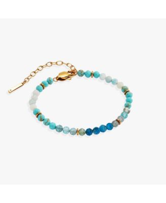 Turquoise Ombre Semi-Precious Beaded Bracelet