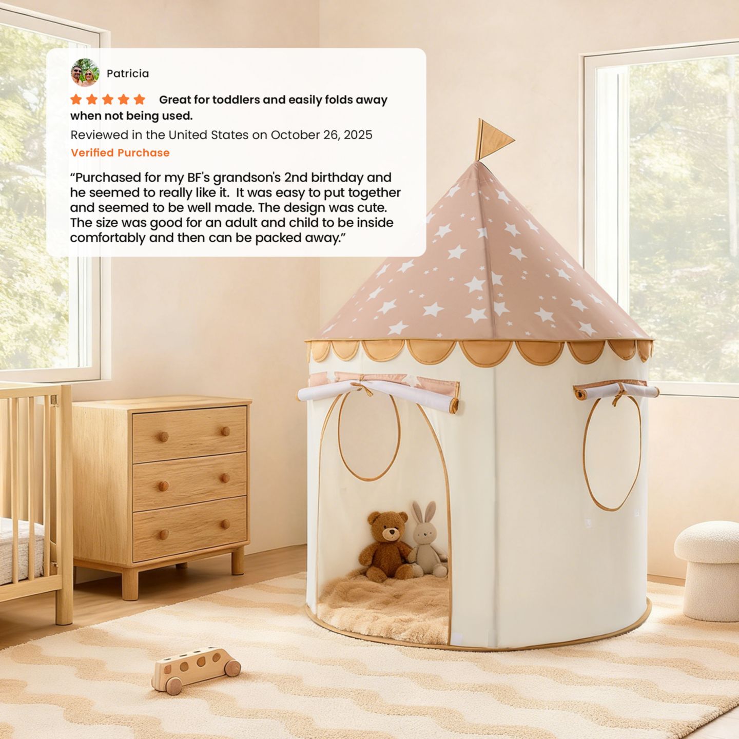 Детская игрушка Tiny Land Starry Indoor Play Tent, Ages 2+ — фото 7
