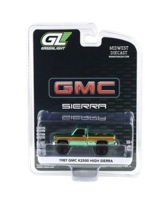 Green Chrome Chase 1/64 1987 GMC K2500 High Sierra Lifted Dealer Exclusive
