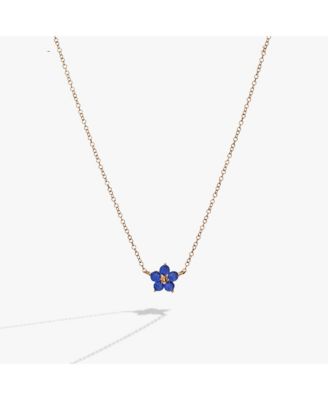 Crystal Forget-Me-Not Flower Necklace