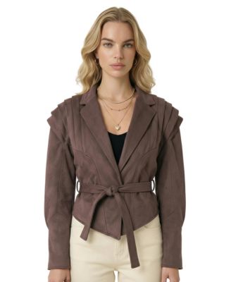 Women's Structured Belted Jacket