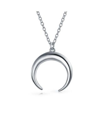 Bling Jewelry Trendy Horn Half Protection Symbol Pendant Necklace - Silver 25$