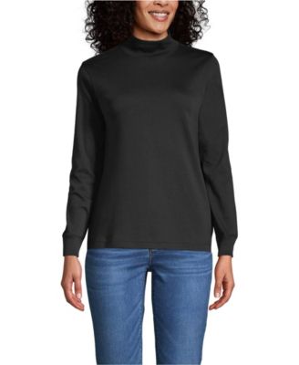 Women's Long Sleeve Supima Mock Turtleneck Top