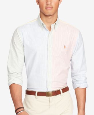 ralph lauren slim fit oxford shirt short sleeve