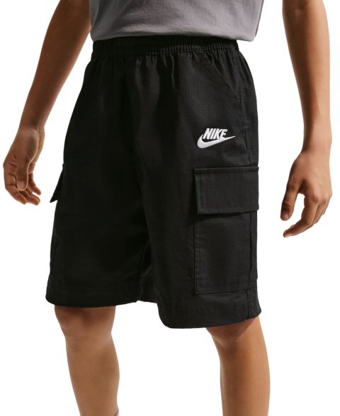 Шорты Nike Sportswear Club Woven Cargo Shorts для мальчиков, цвет: Чёрный / Белый