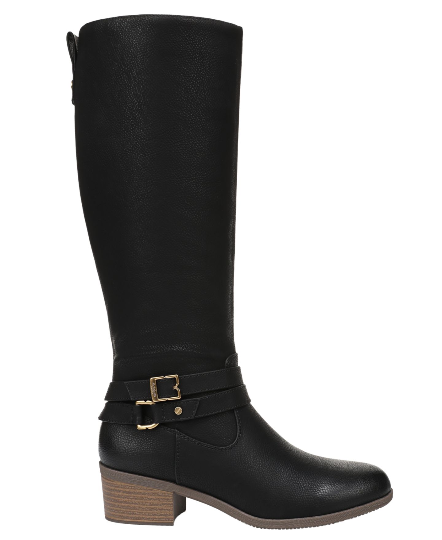 Женские ботинки Dr. Scholl's Ivy Zip Tall Boots, Regular & Wide Calf, цвет: Чёрная искусственная кожа — фото 2