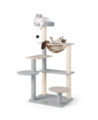 Cat Tree 44 inch Modern with Removable Padded Top Perch