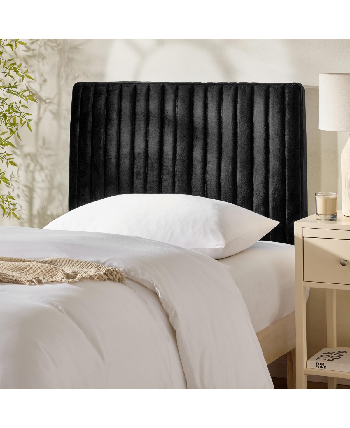 Nestl Velvet Headboard, wall mounted, peel and stick, easy assemble