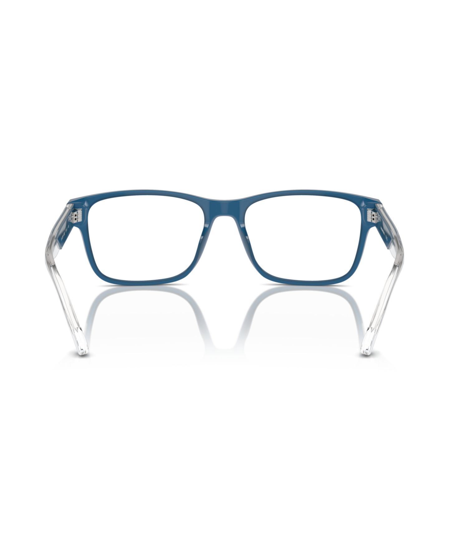 Мужские очки Emporio Armani Rectangle Eyeglasses, EA3239, цвет: Блестящий синий — фото 4