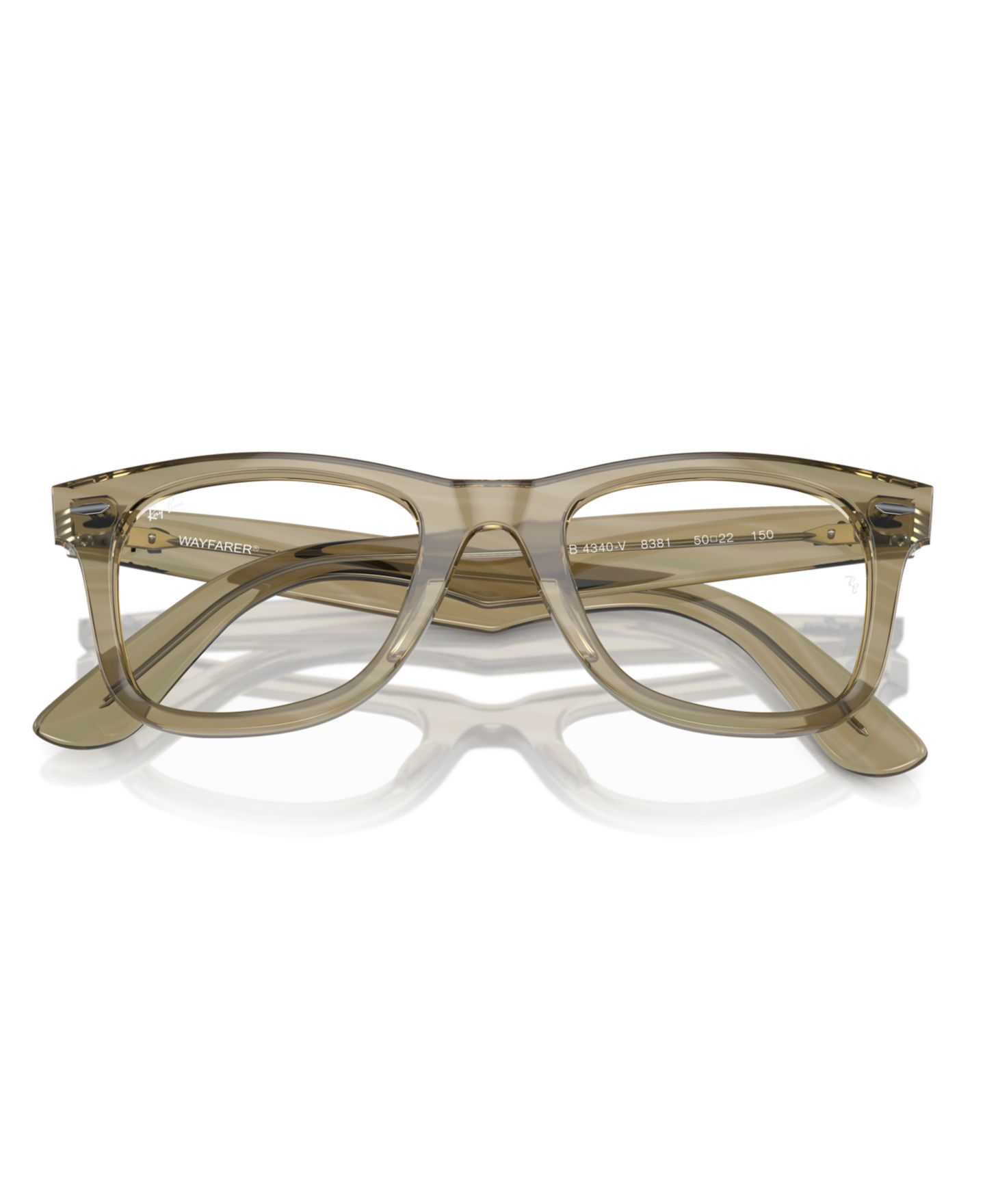 Очки Ray-Ban Unisex Wayfarer Ease Optics Change Eyeglasses, RB4340V, цвет: Полосатый серый — фото 5