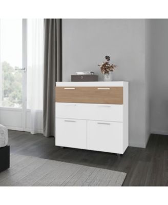 Vangoh Modern Storage Cabinet with Drawers and Concealed Storage