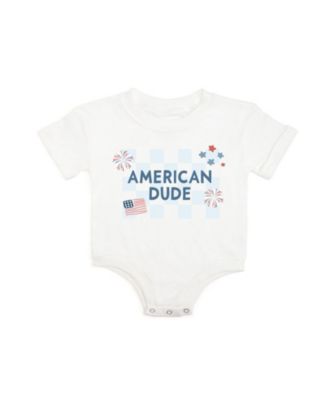 Baby Boys American Dude Short Sleeve Romper