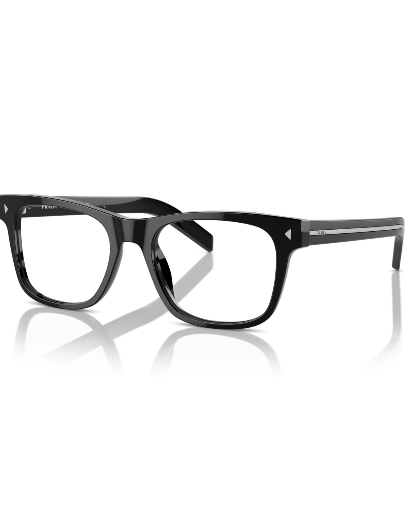 Мужские очки PRADA Pillow Eyeglasses, PR A13V, цвет: Чёрный — фото 1