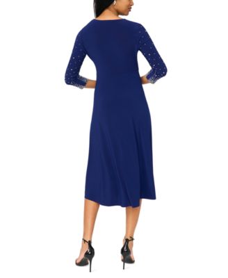 MSK Women's V-Neck Midi Dress - Macy's